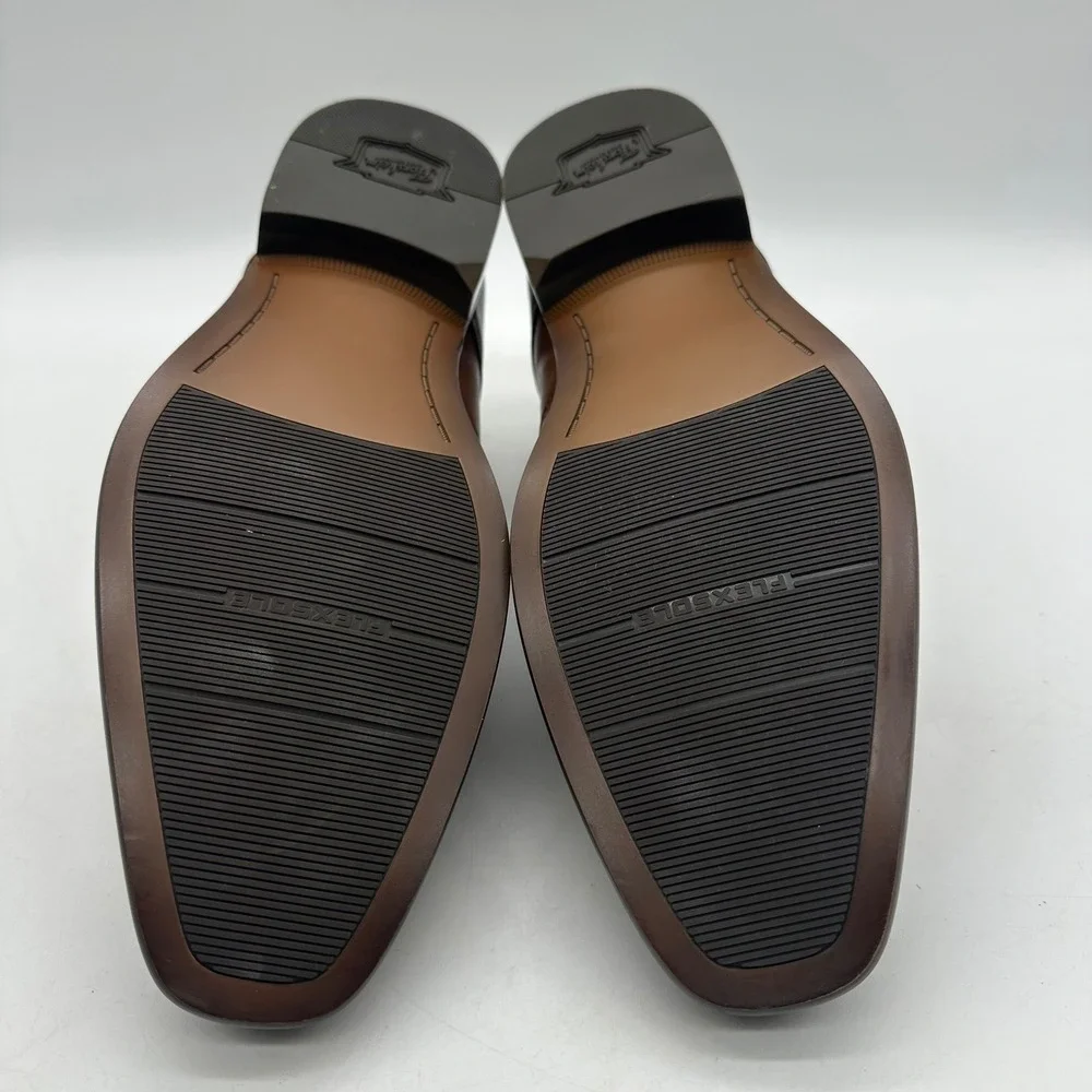 Florsheim 15181 Postino WT OX Mens Size 9.5 D Cognac Leather Wingtip Dress Shoes